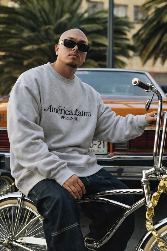 Heather Grey America Latina Oversized Sweatshirt