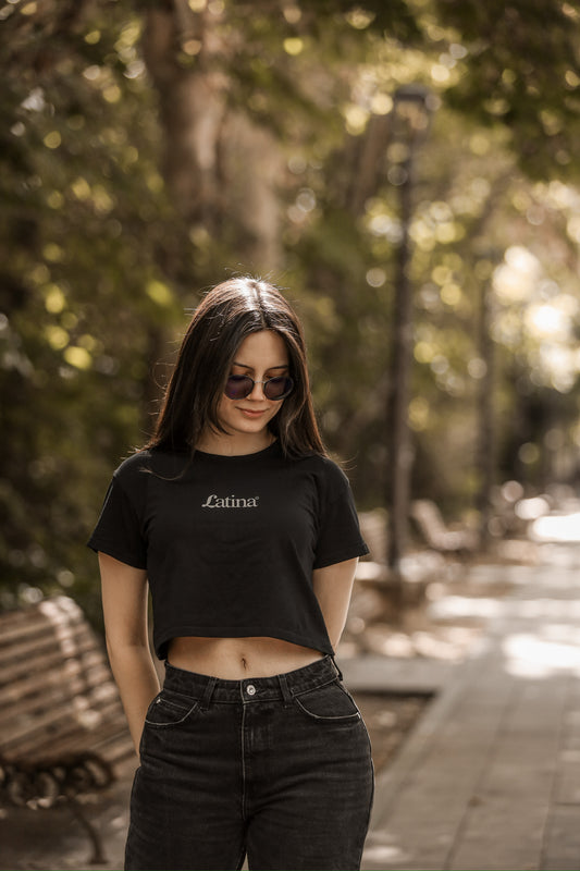 Black Latina Crop Top