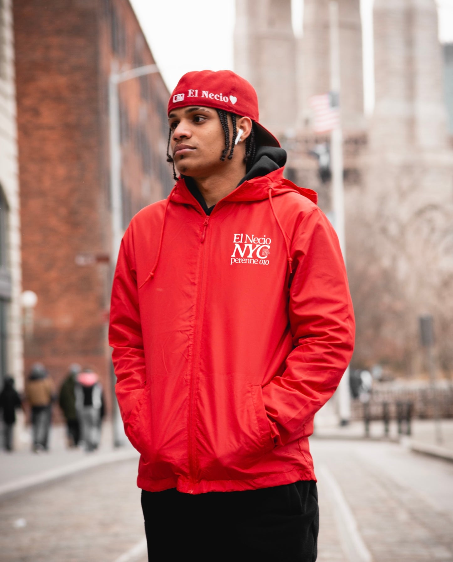 Red Necio NYC Windbreaker