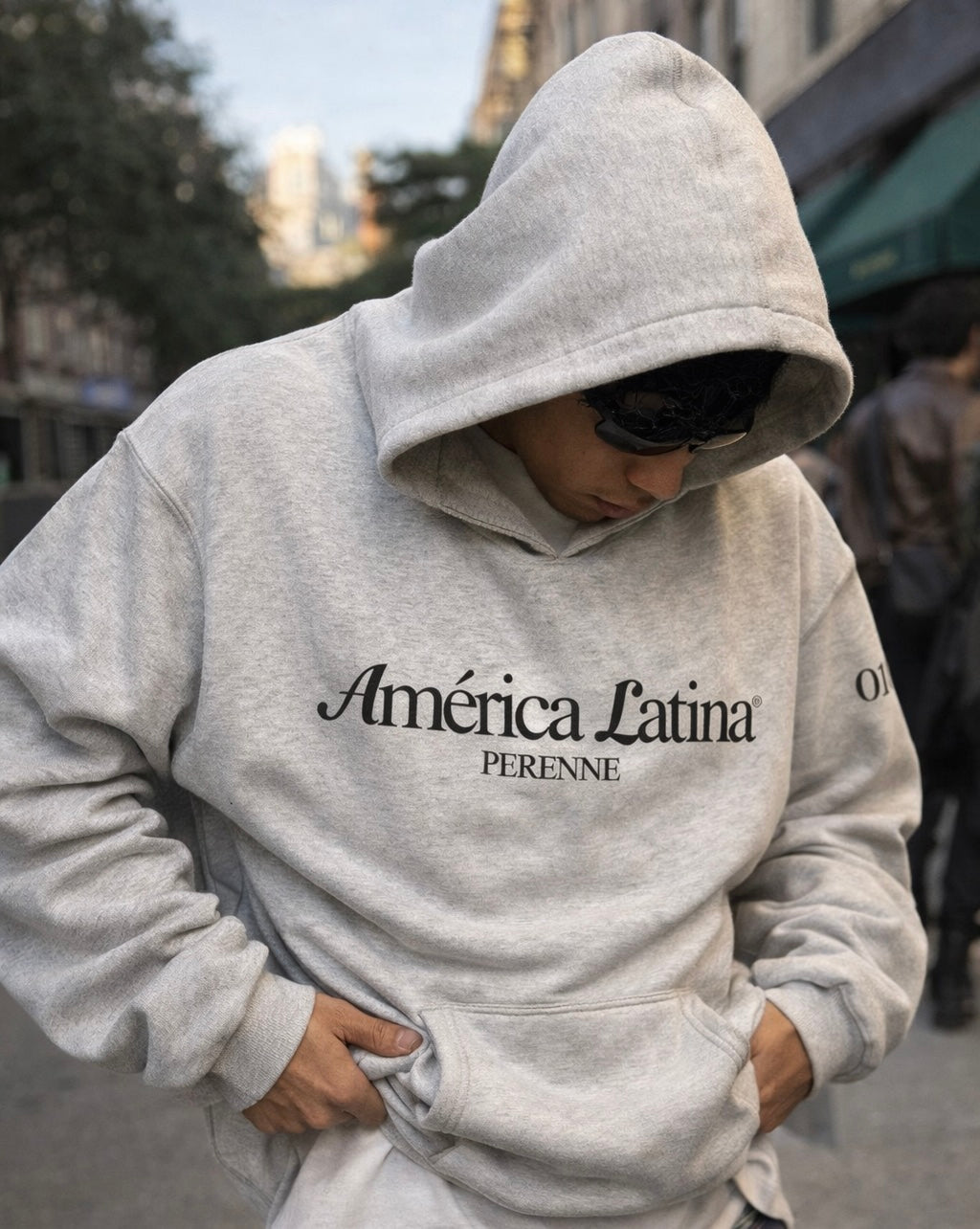 Athletic Heather Oversized América Latina Hoodie