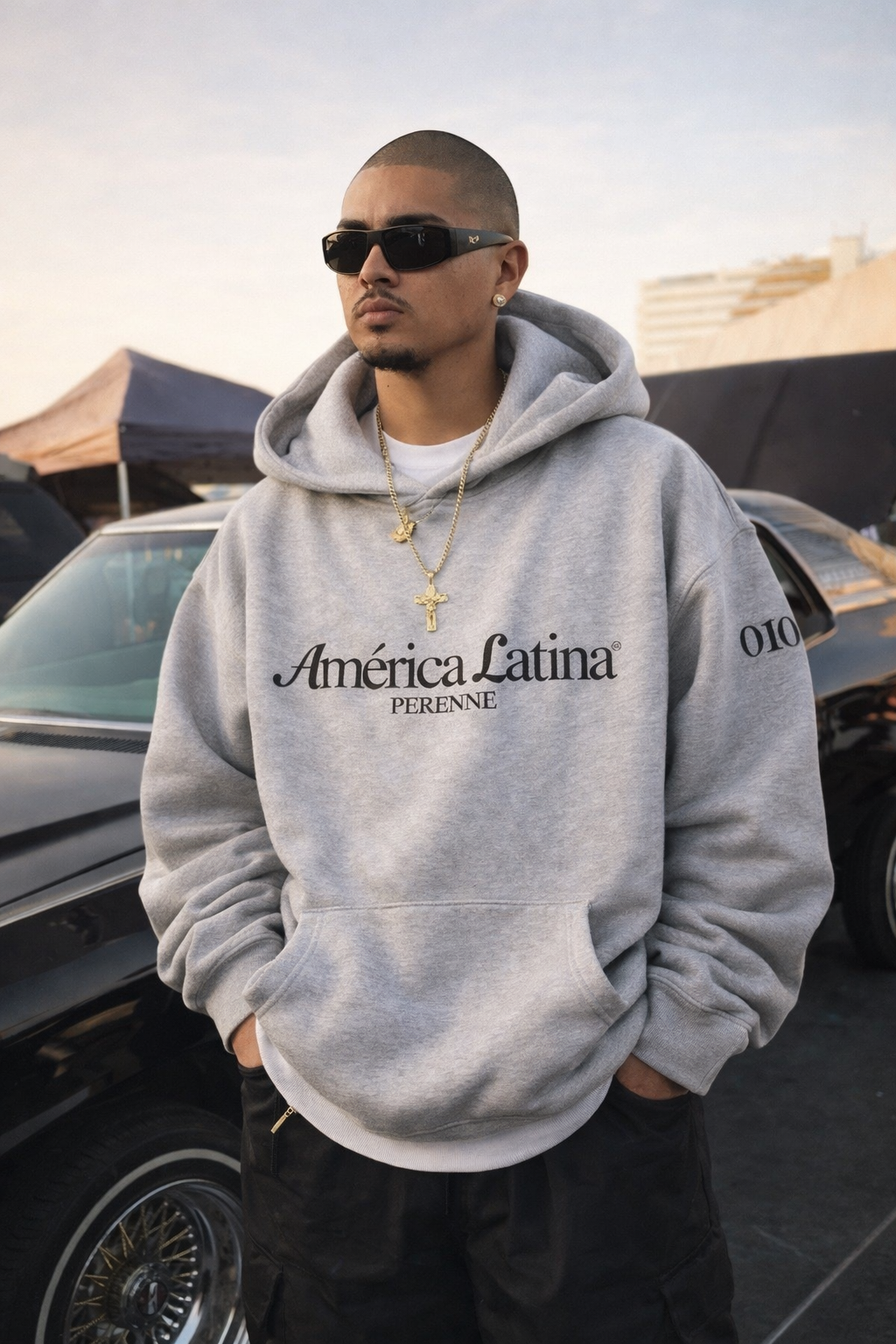 Athletic Heather Oversized América Latina Hoodie