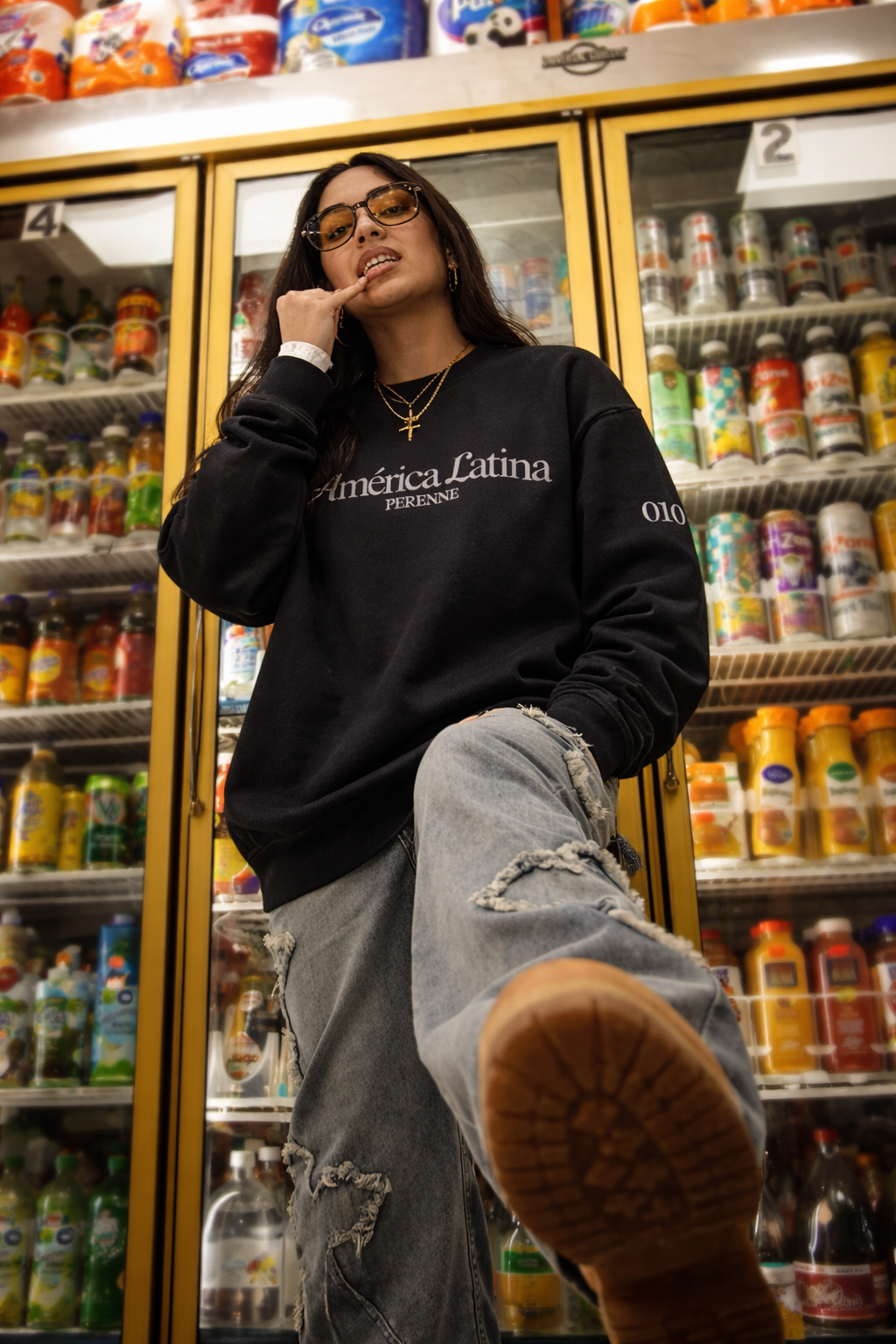 Black America Latina Oversized Sweatshirt