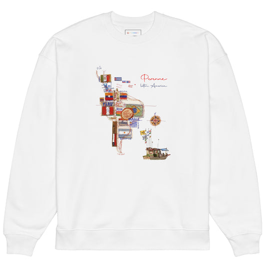 White Oversized Raíces Sweatshirt