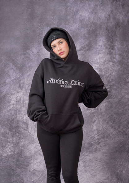 Black Oversized América Latina Hoodie