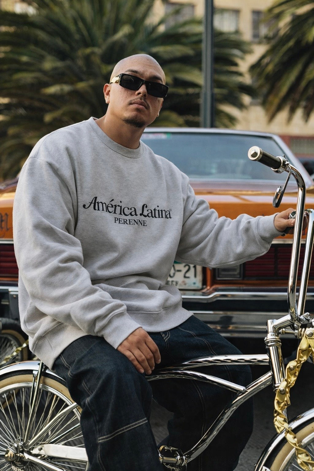 Heather Grey America Latina Oversized Sweatshirt