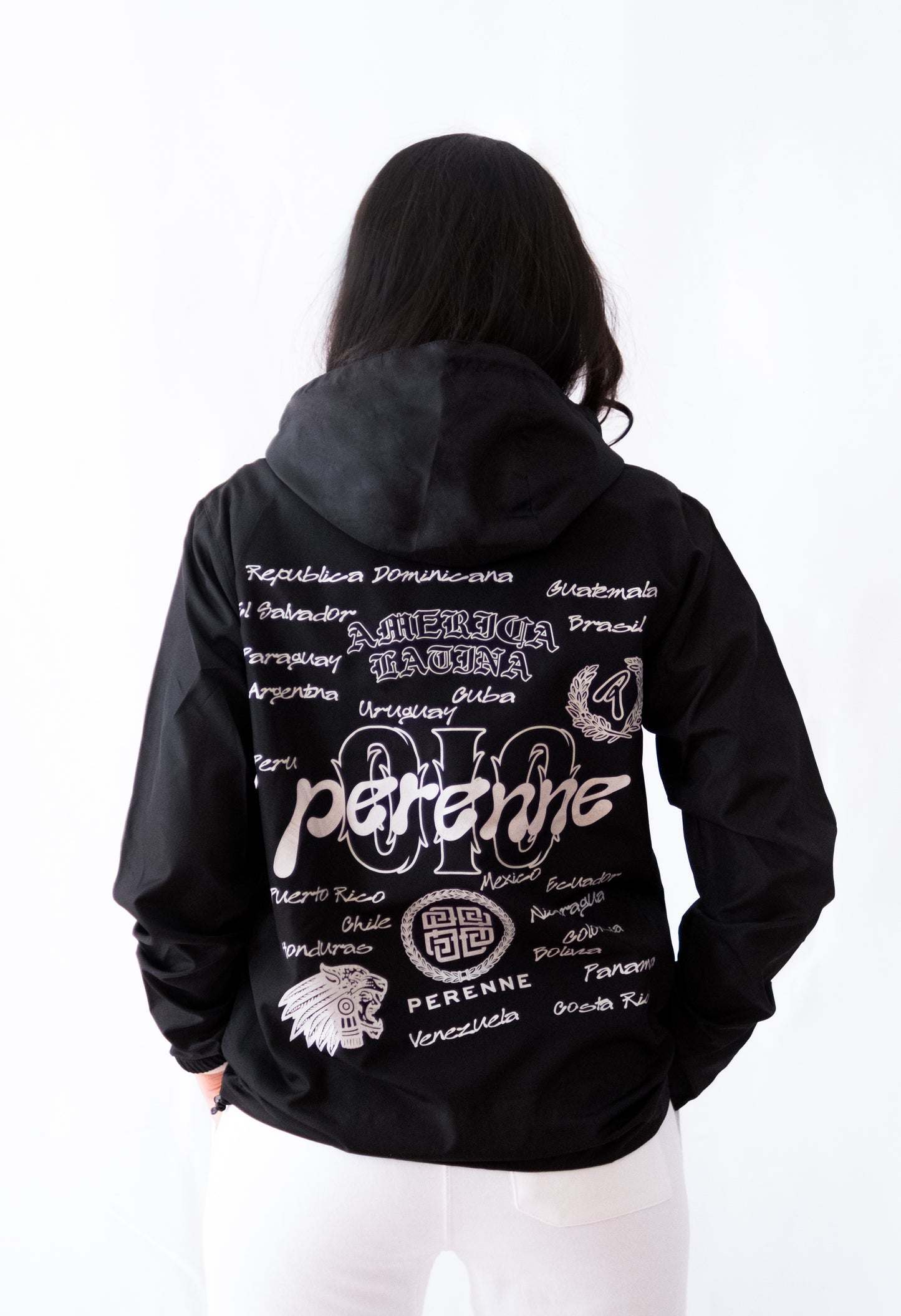 Black Latam Windbreaker