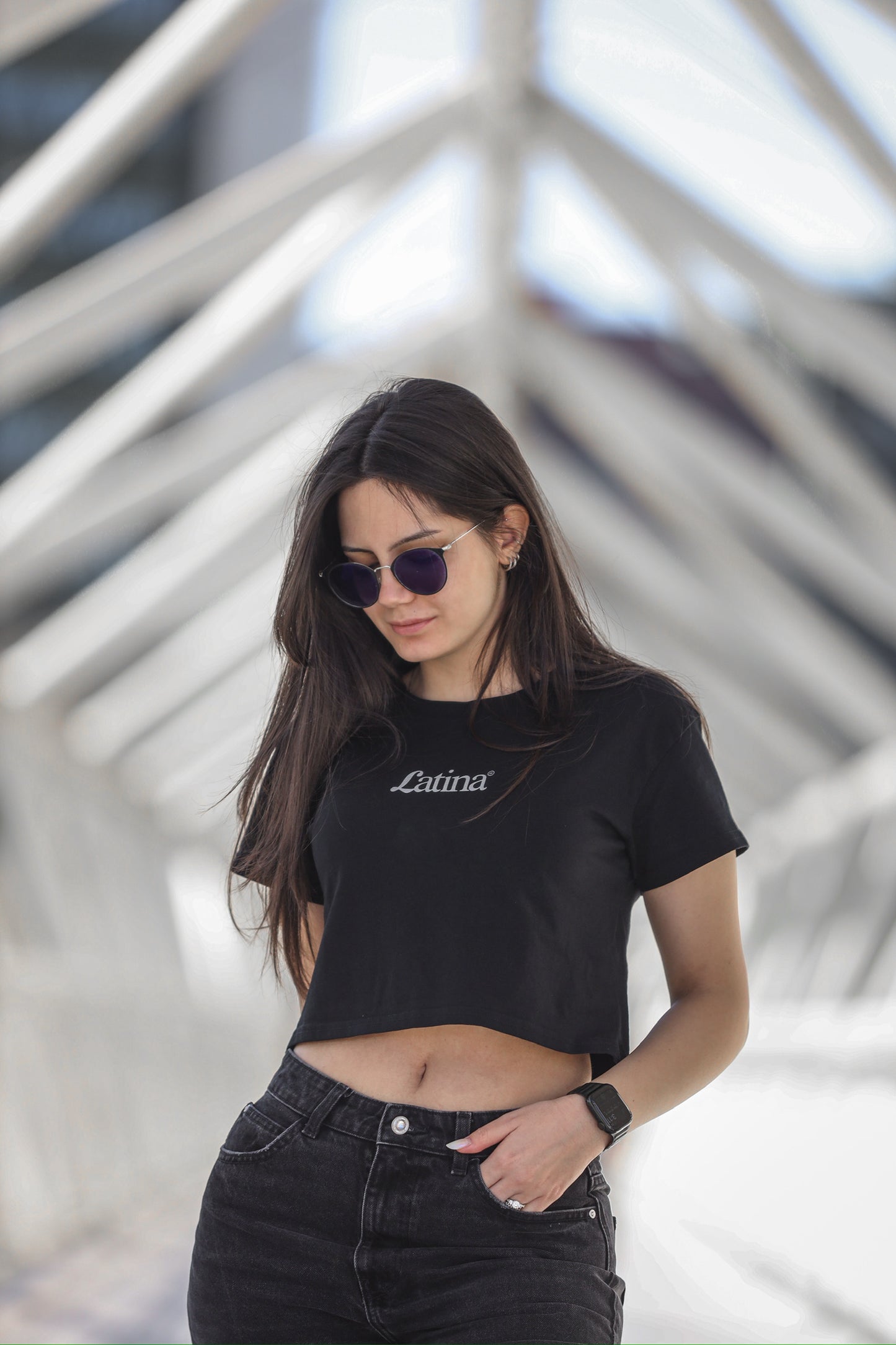 Black Latina Crop Top