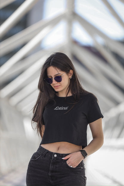 Black Latina Crop Top