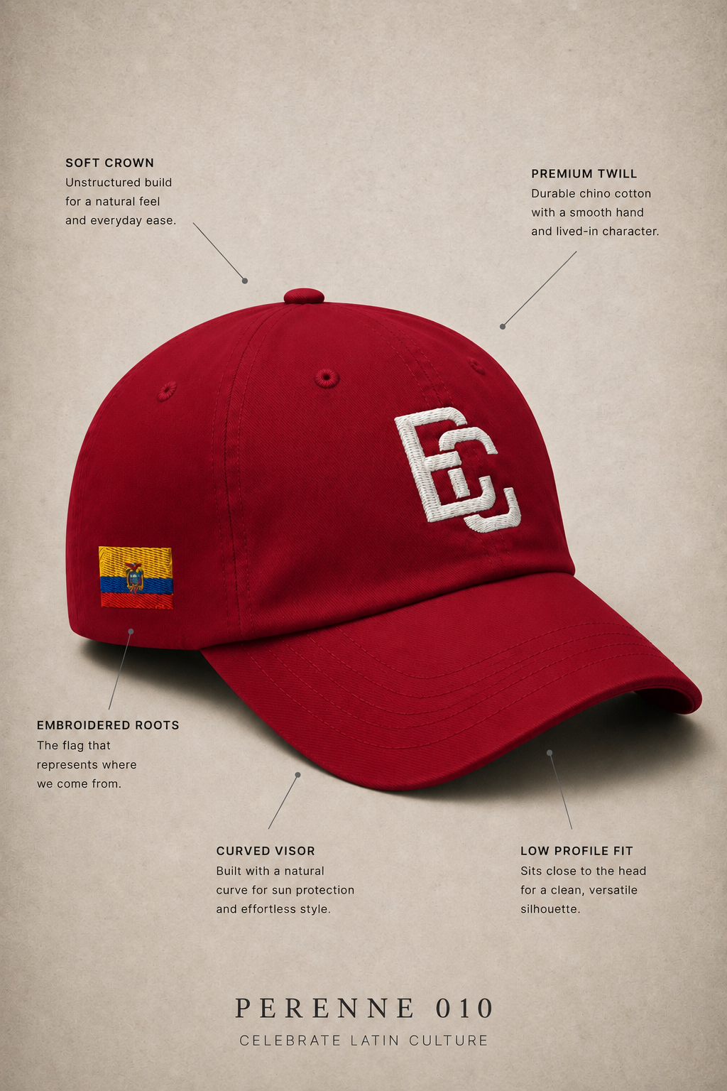 Cranberry Ecuador Dad hat