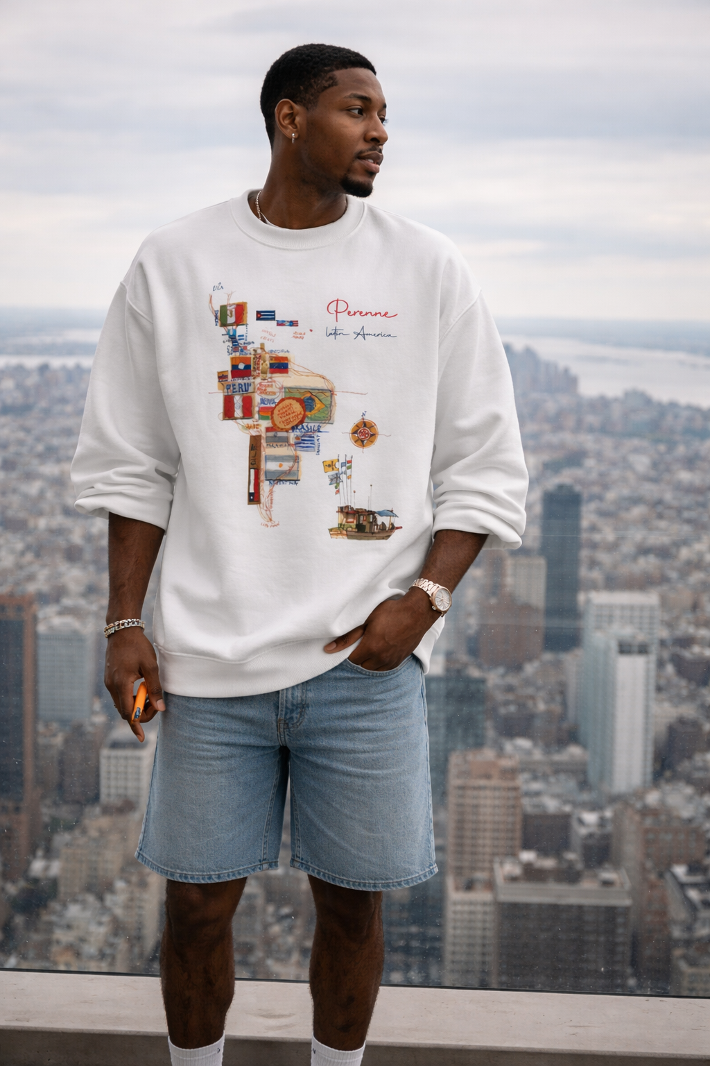 Sudadera Raíces Oversize Blanca