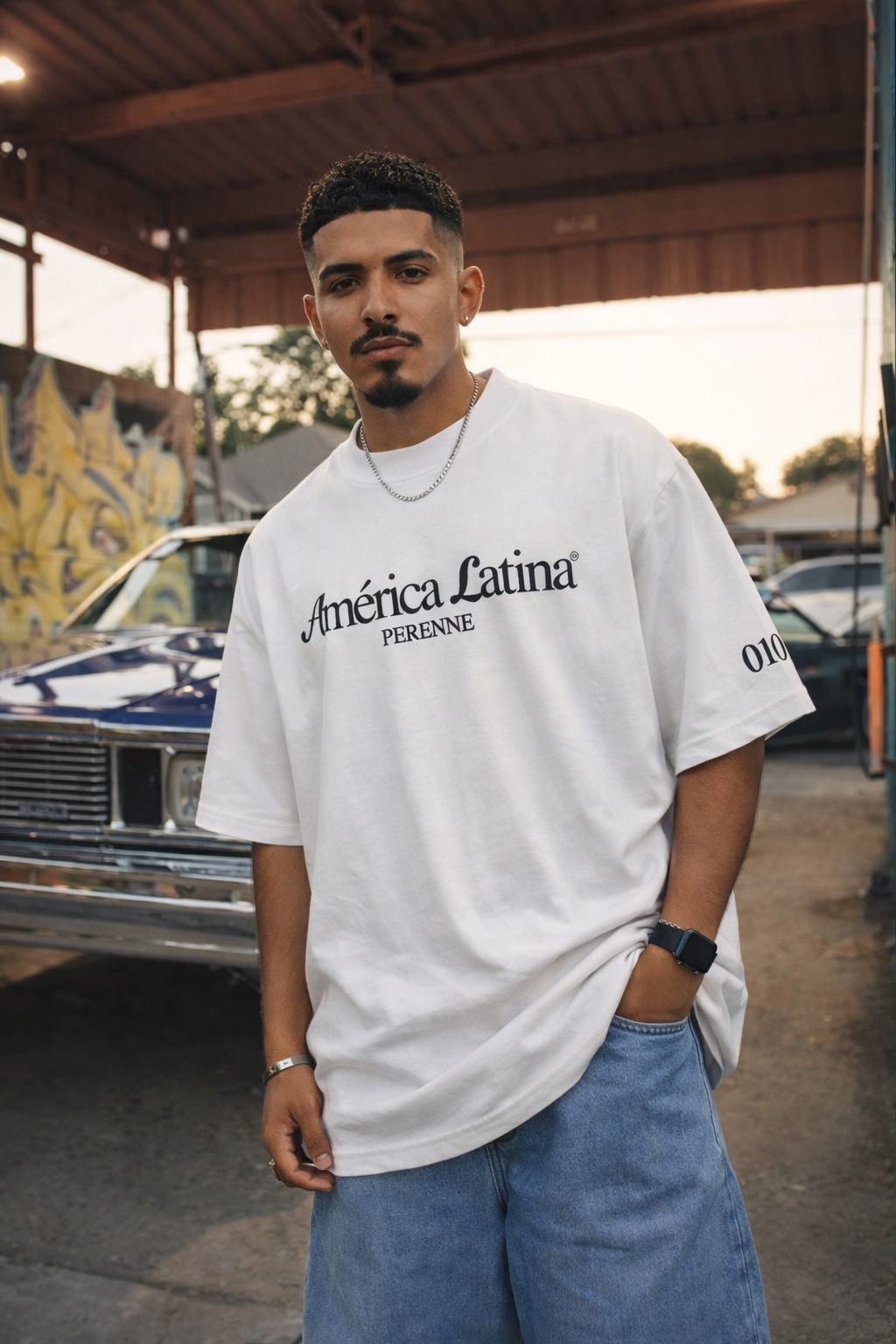 White Oversized América Latina T-Shirt