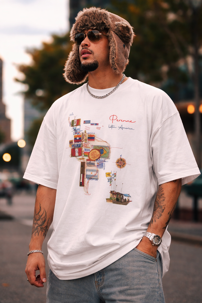 White Oversized Raíces T-Shirt