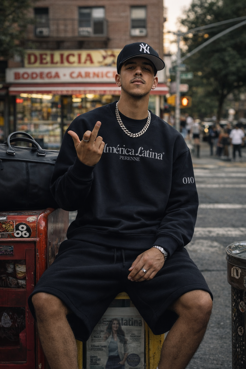 Black America Latina Oversized Sweatshirt