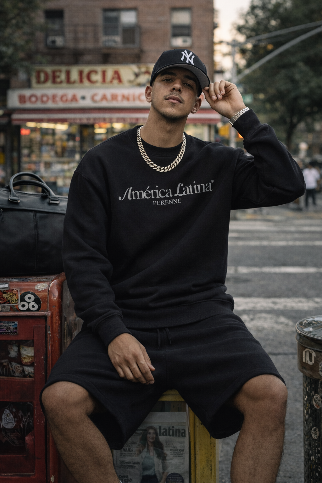 Black America Latina Oversized Sweatshirt