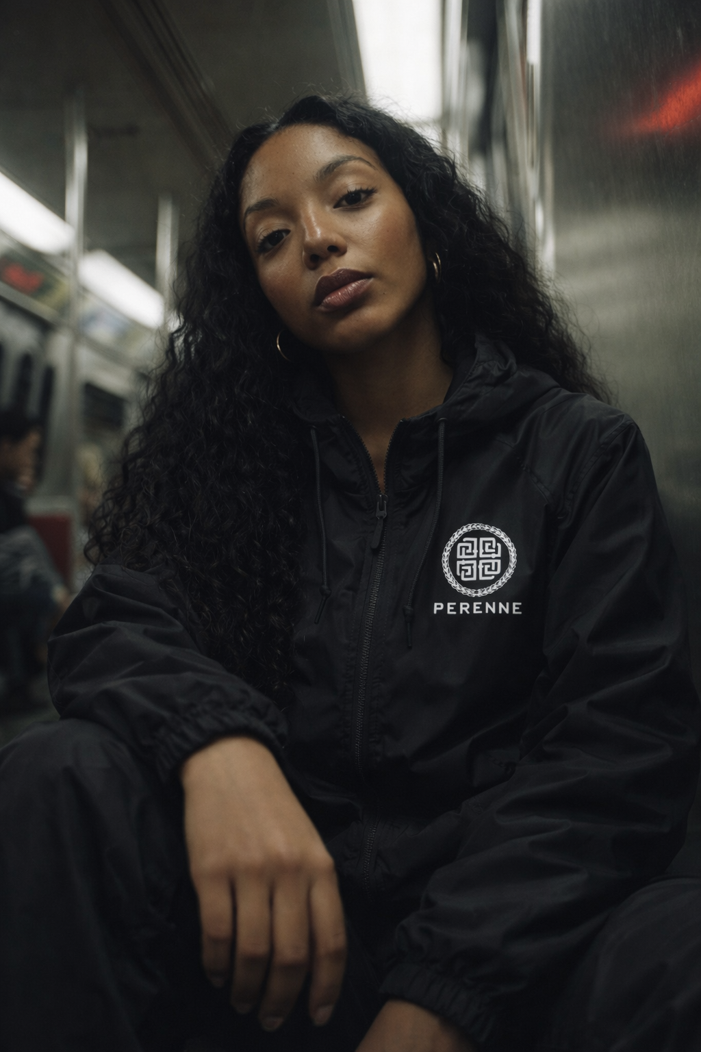 Black Latam Windbreaker