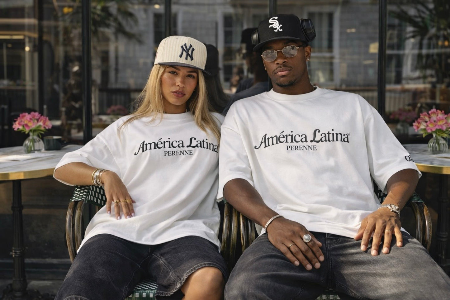 White Oversized América Latina T-Shirt