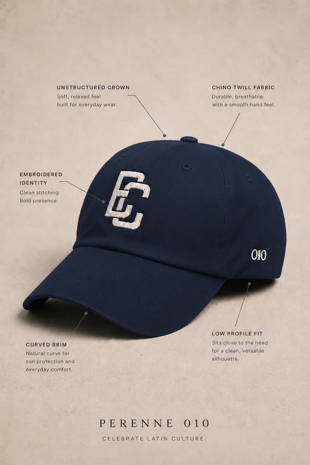 Navy Ecuador Dad Hat