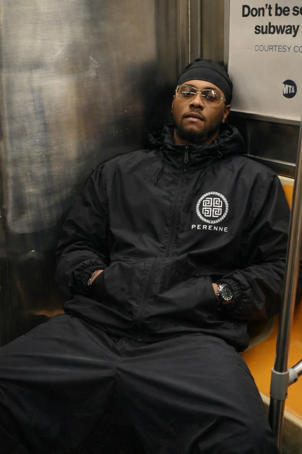 Black Latam Windbreaker