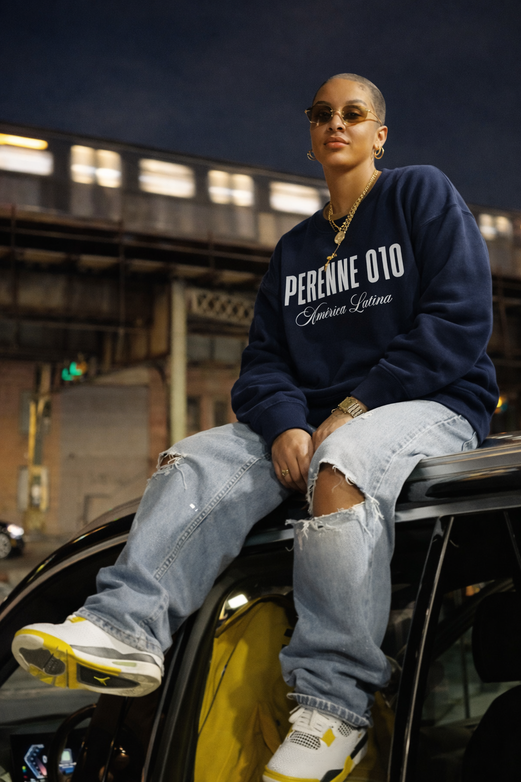 French Navy Patrimonio Oversized Sweatshirt