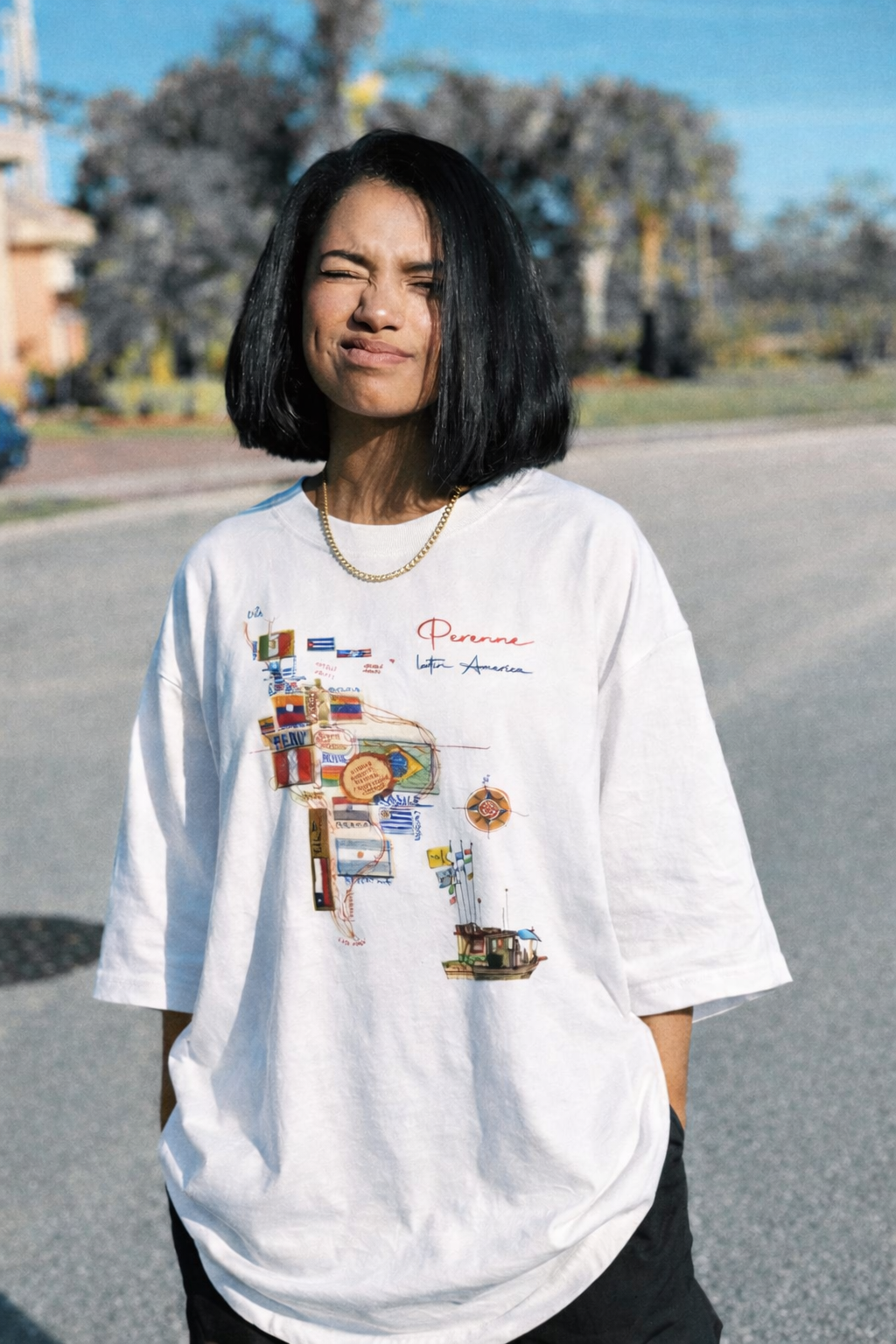 White Oversized Raíces T-Shirt