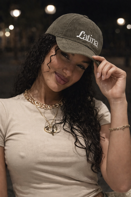Olive Latina Vintage Corduroy Cap