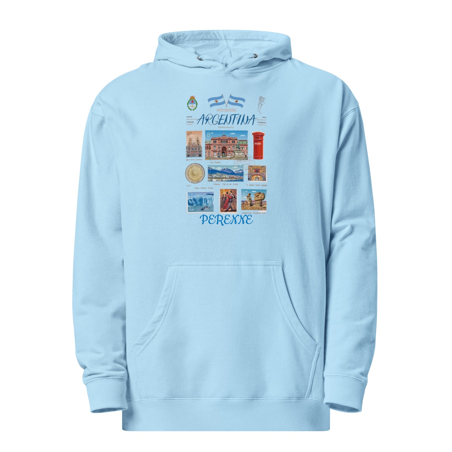 Blue Aqua Argentina Hoodie