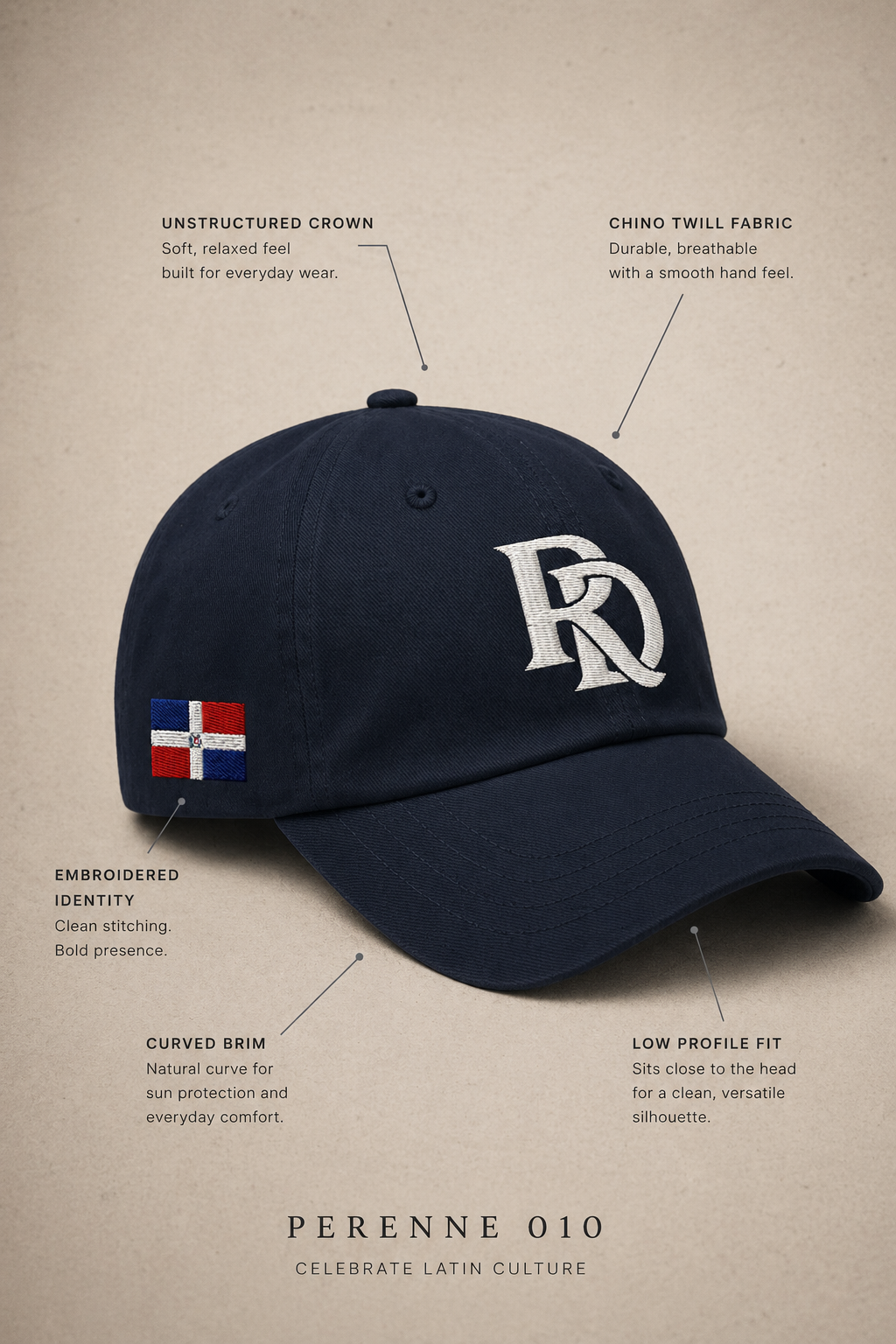 Navy República Dominicana Dad Hat