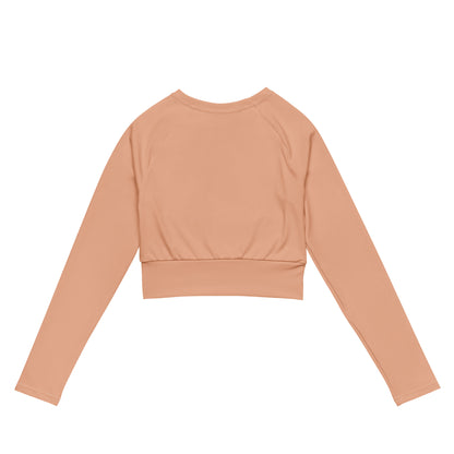 Peach Citrino Long-Sleeve Crop Top