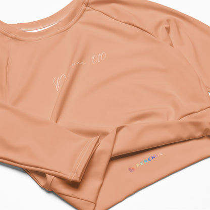 Peach Citrino Long-Sleeve Crop Top