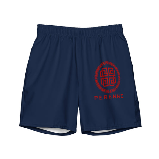 Navy Abayarde Swim Trunks