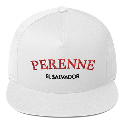 White El Salvador Flat Bill Cap