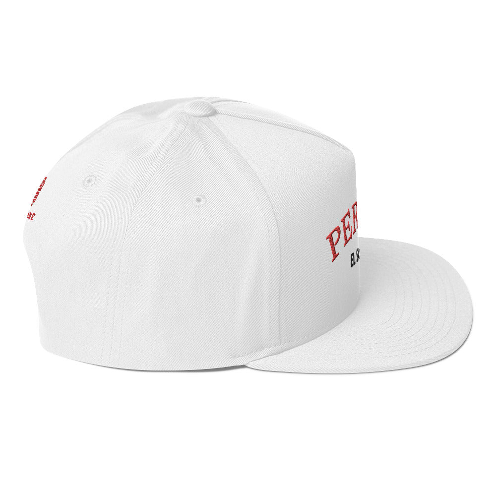 White El Salvador Flat Bill Cap