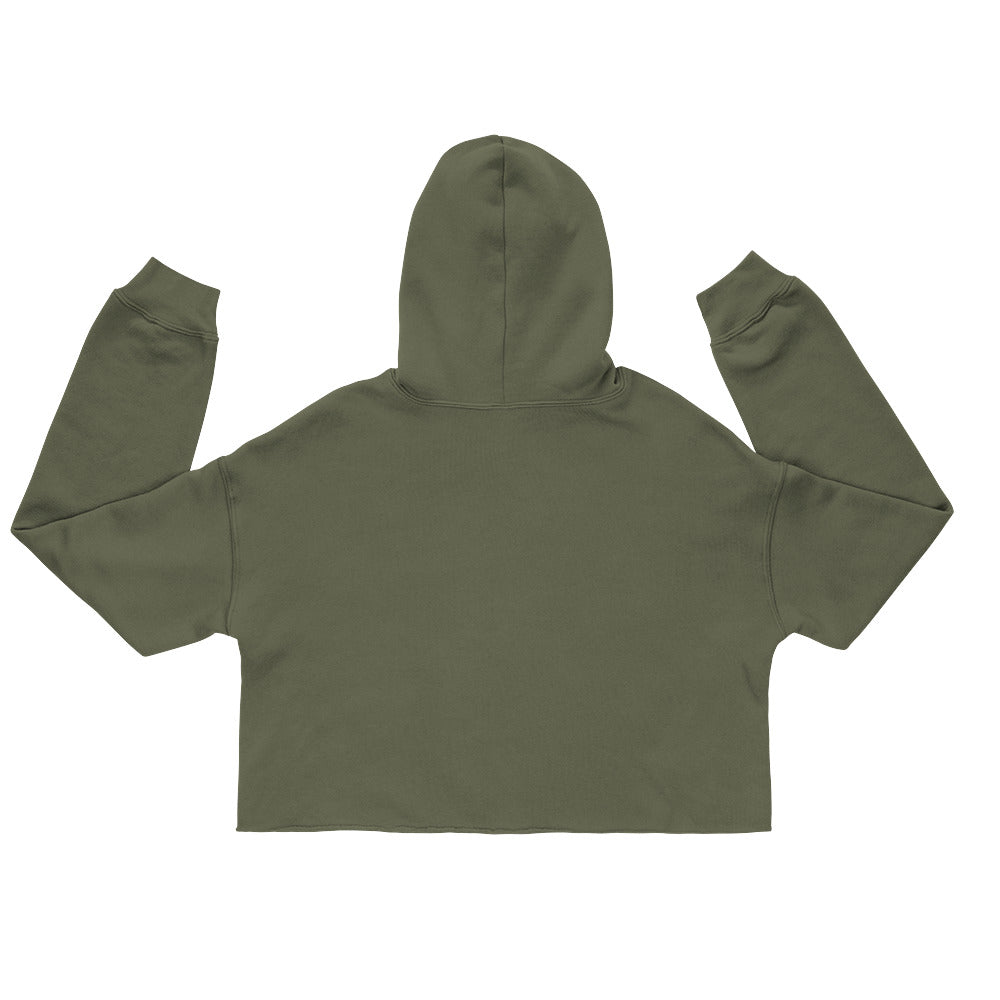 Latam Military Green Crop Hoodie