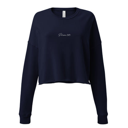 Navy Nica Crop Sweatshirt