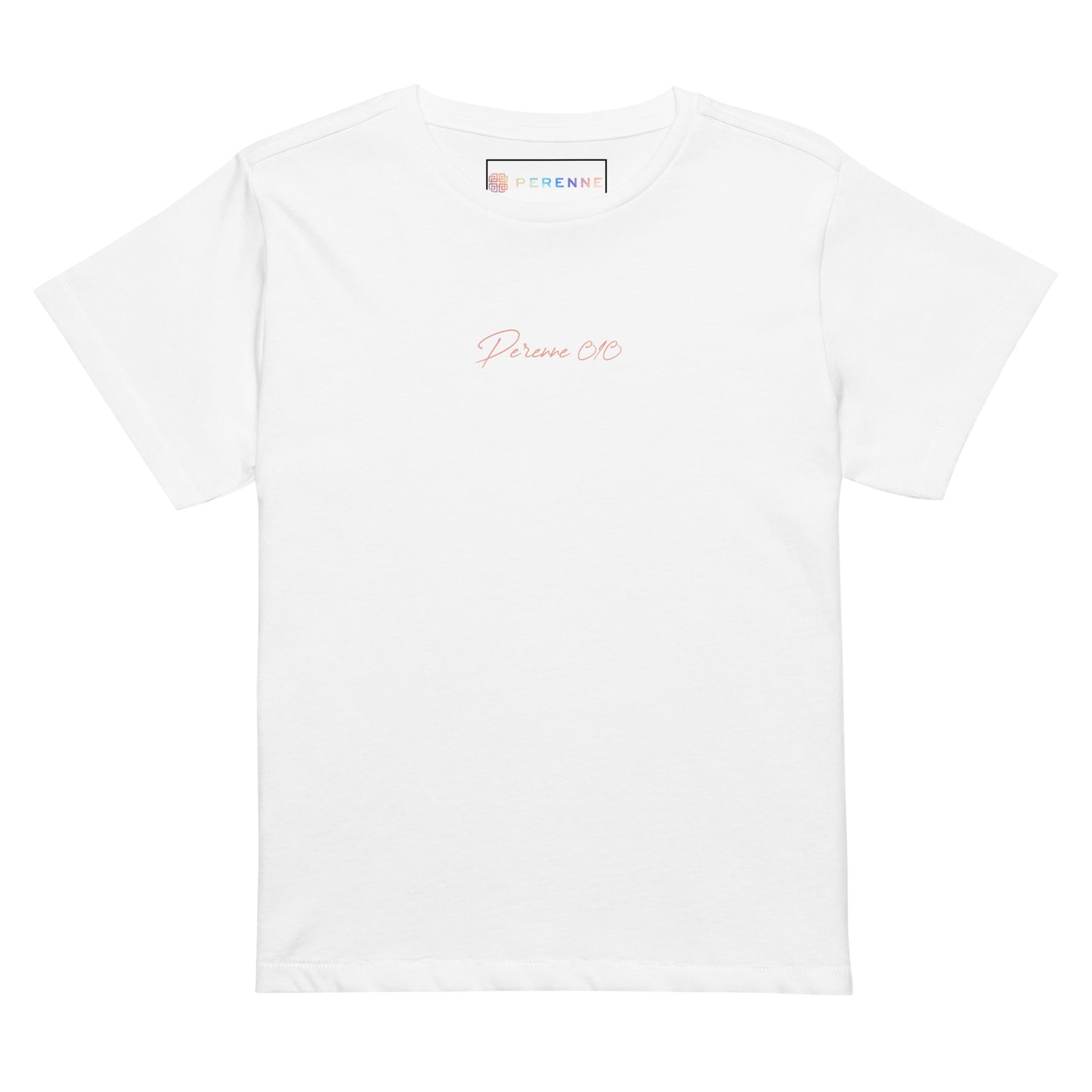 White Aventurina High-Eaisted T-Shirt