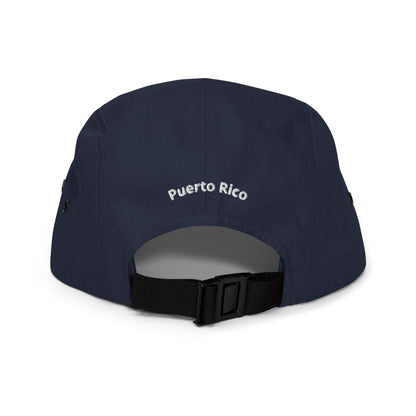 Gorra azul marino de cinco paneles de Puerto Rico